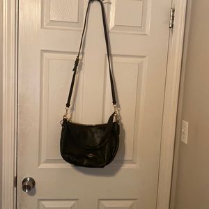 Leather Coach black crossbody